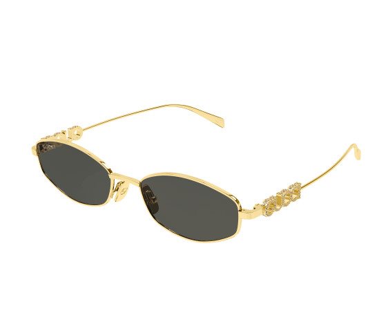 Lunettes de soleil Gucci Femme GG1802S001 GOLD GOLD GREY55 - GG1802S001 GOLD GOLD GREY55